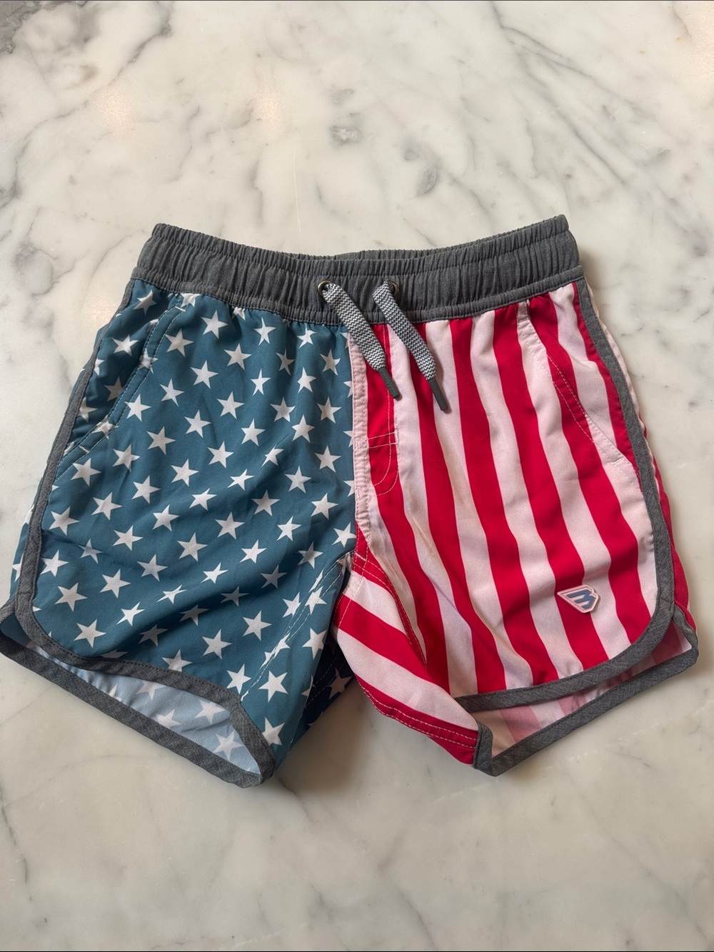 Burlebo American Flag Swim Trunks